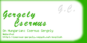 gergely csernus business card